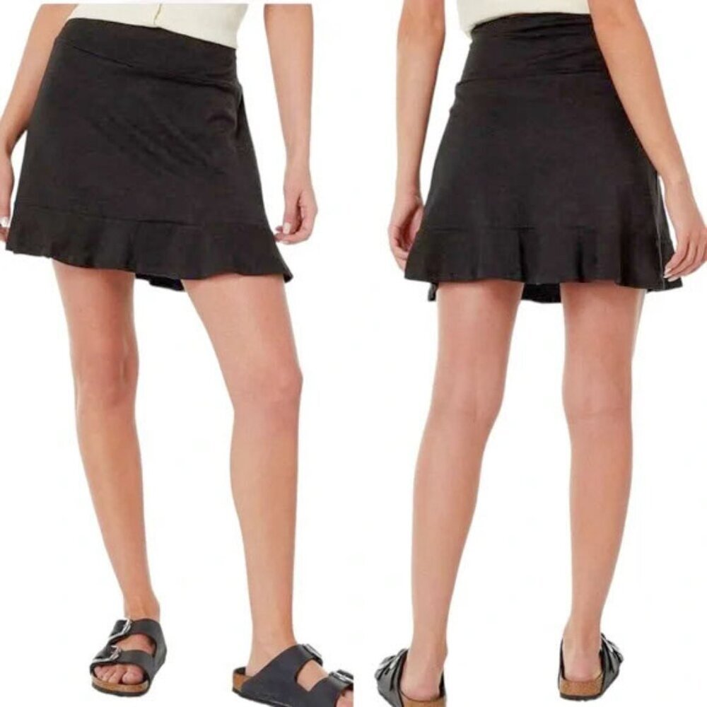 Toad&Co Chaka Ruffle Skirt Black Small